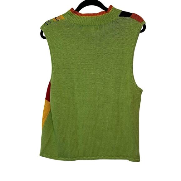 Vintage Tiara Halloween Zip Up Sweater Vest Size XL Embroidered Beaded 90s - Picture 2 of 13